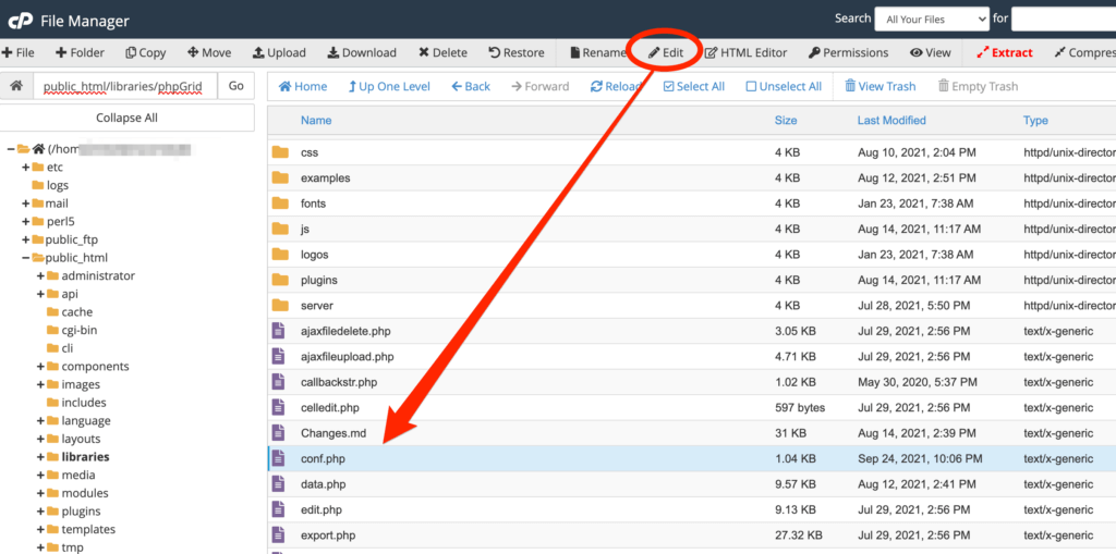 cpanel_filemanager_pub upload edit conf