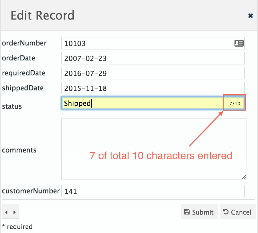 Textarea character counter