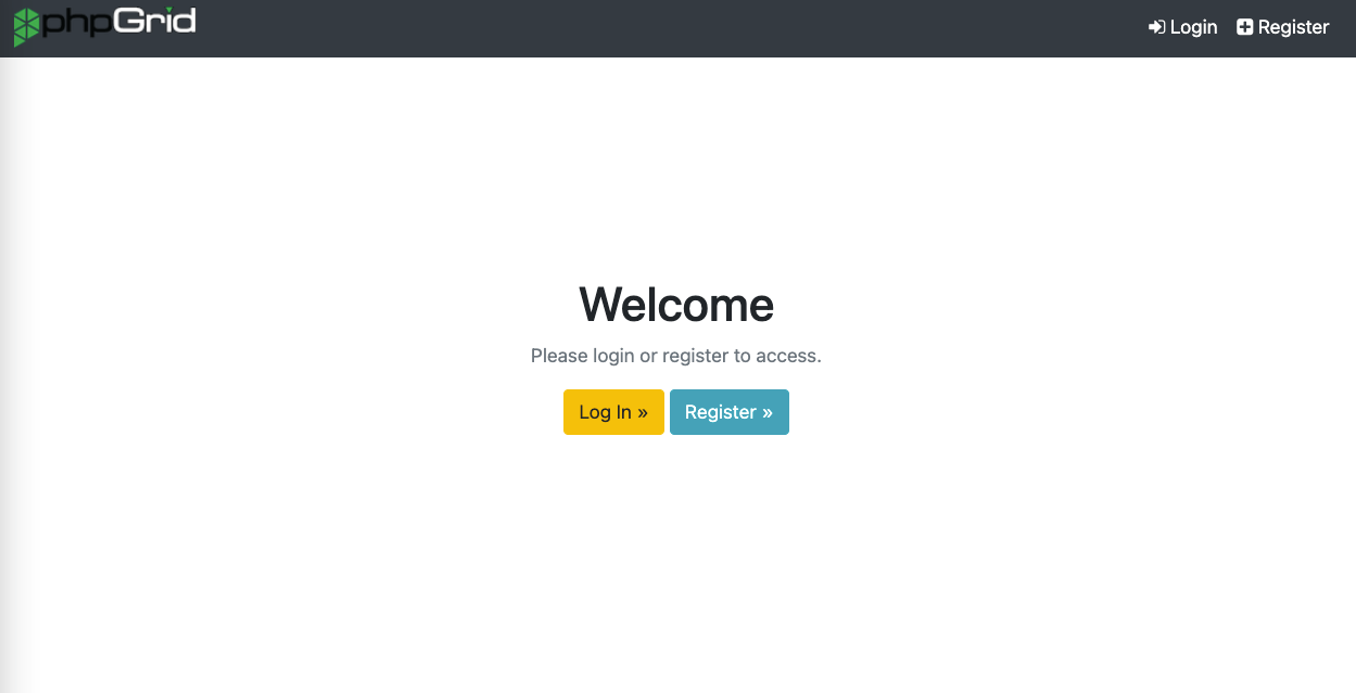 user management welcome page